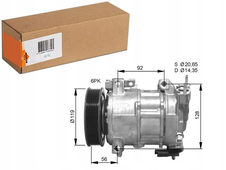 фото №1, Компресор кондиціонера ds ds 4 ds 5 citroen berlingo multispace