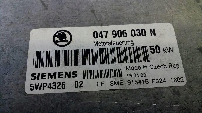 фото №9, Компьютер блок управления двигатель skoda felicia 047906030n
