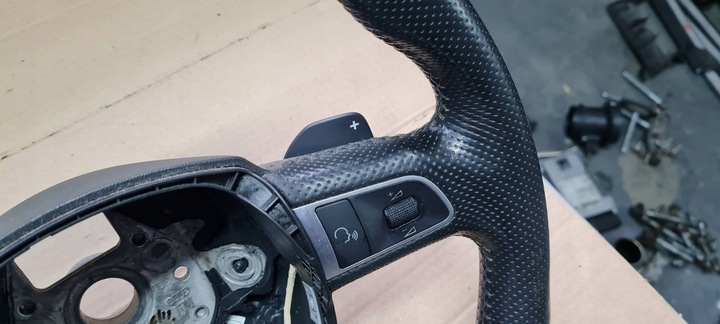 фото №8, A6 c6 рестайлінг кермо шкіра шкіряний sline 3спицева пелюстки 4f0419091dp a4