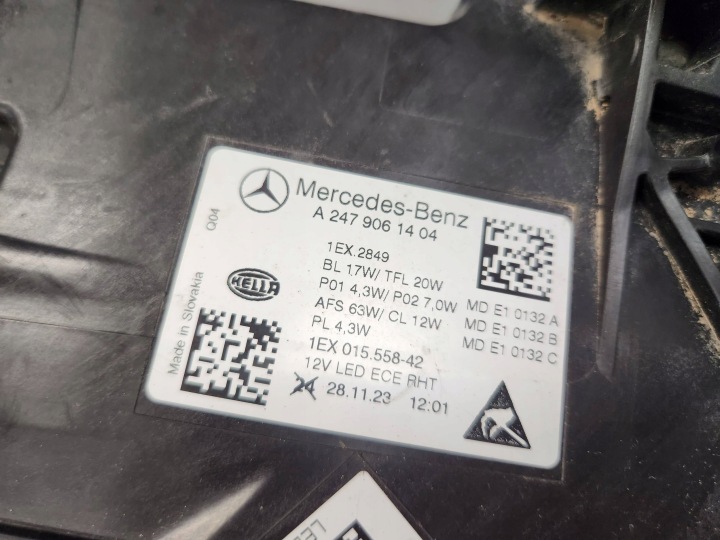 фото №14, Фара передняя передняя правая mercedes b-klasa w247 полный led multibeam 23-