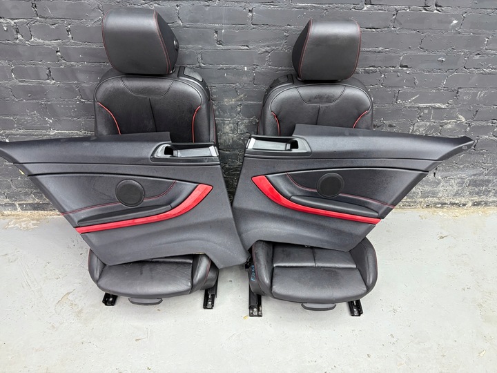 фото №10, Сиденья диван обшивки bmw f32 sport чёрная кожа подогрев uk