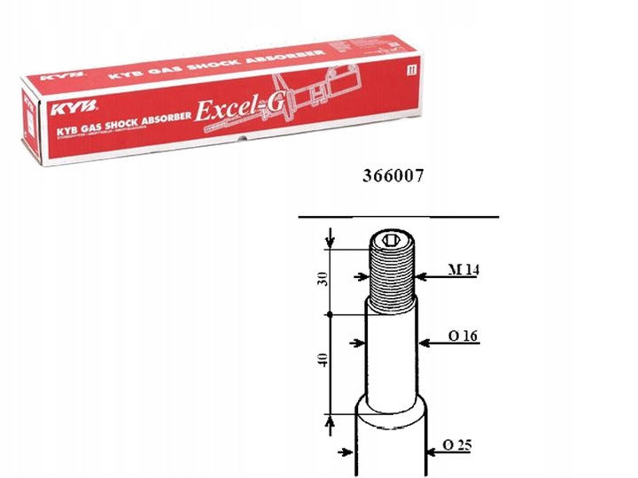 фото №1, Амортизатор kyb366007 kyb