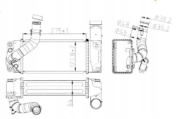 фото №16, Інтеркулер toyota corolla 07- 1.4d-4d auris/urban cruiser