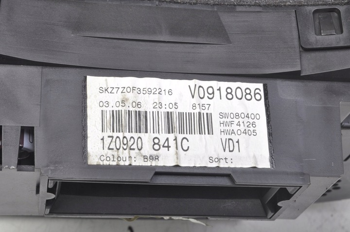 фото №6, Octavia ii 2.0 rs tfsi спідометр  прилади 1z0920841c