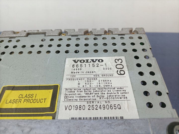 фото №8, Volvo s60 v70 i радіо cd касети hu-603 865115