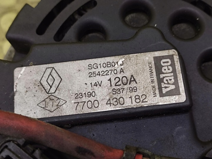 фото №5, Renault scenic i 1.9 dti генератор 7700430182
