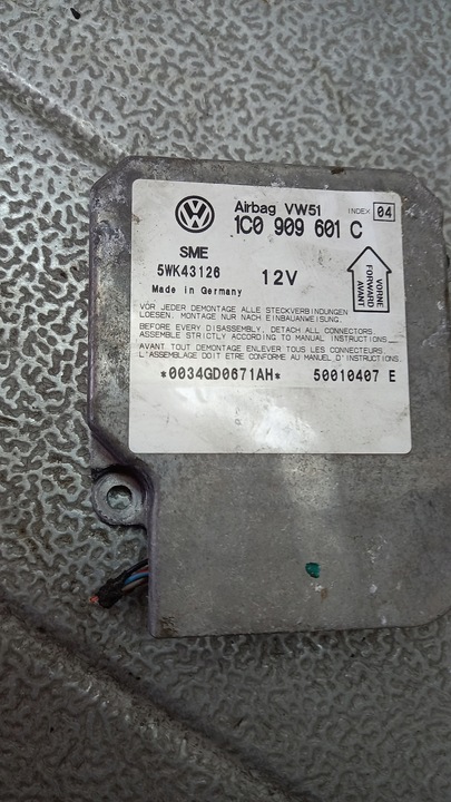 фото №2, Датчик подушка skoda fabia 1.4b 02r 1c0909601c