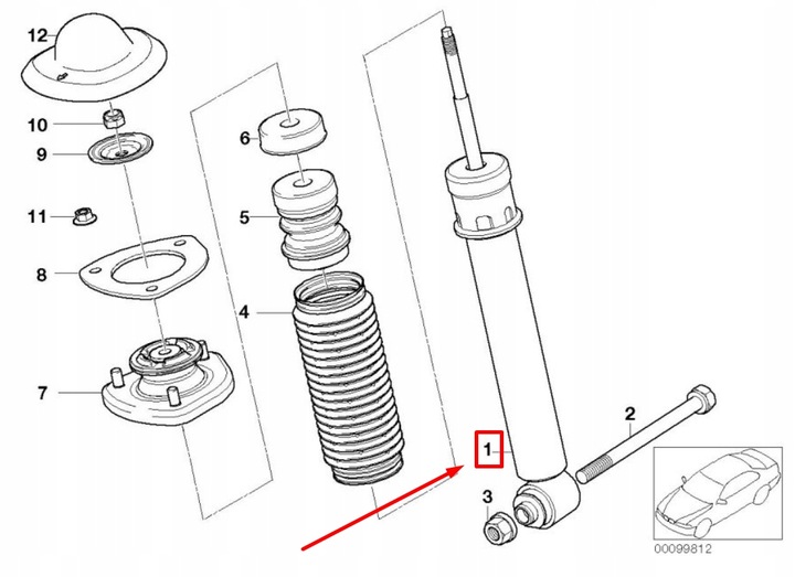 фото №8, Bmw x5 e53 rear shock абсорбер 6750361 33526750361