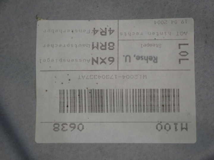 фото №7, Vw touran i 03-06 підйомник вікна зад праве 1k0959704b 1t0839730h