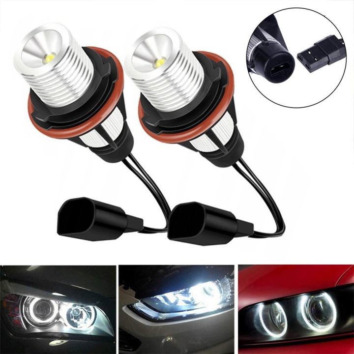фото №10, 2 штуки лампочок led e8 angel очі do bmw e60 e39 e53 e61 e63 e64 e65 e87