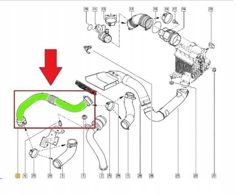 фото №2, Труба шланг интеркулер renault 1.9 dci 8200363471