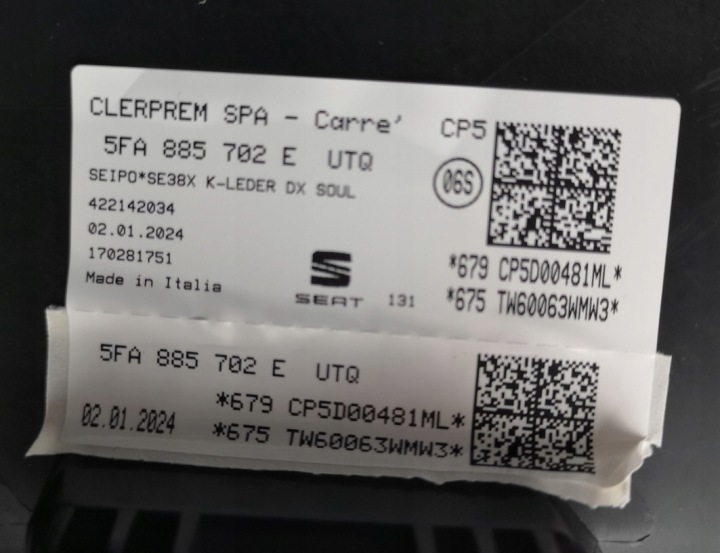 фото №11, Повітряна подушка подушка  cupra formentor 5fa880442e новий оригінальна запчастина