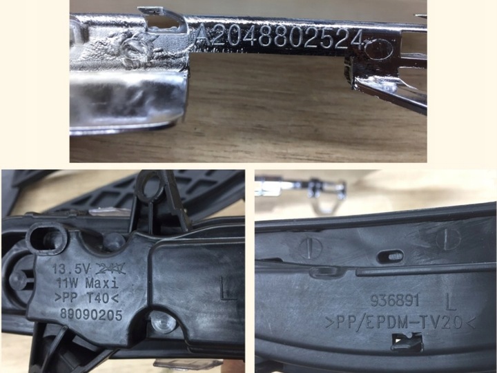 фото №8, Комплект решётка решётки хром led drl правый левый do mercedes w204 2007-2011