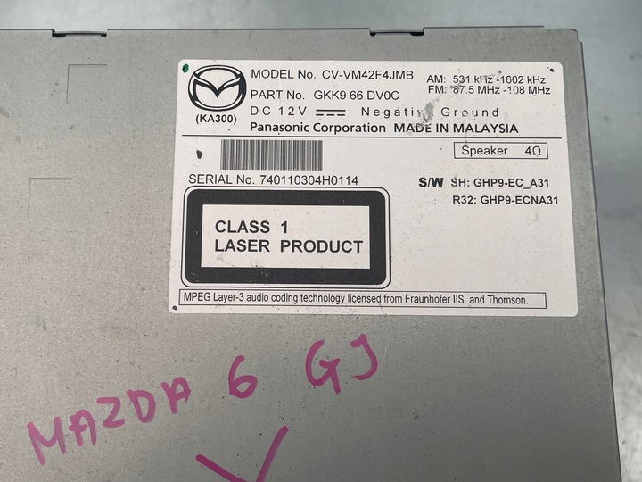 фото №6, Mazda 6 gj gl 2012- cd радіо радіопрогравач