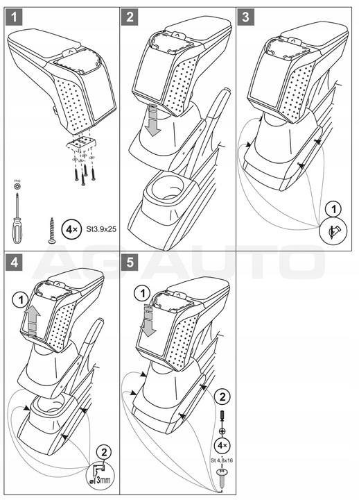 фото №7, Підлокітник з адаптер do vw polo v, 2009-2017, arm2-black
