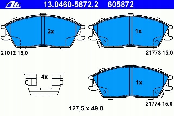 фото №3, Тормозные колодки ham. перед hyundai getz 2002-, accent 2000-