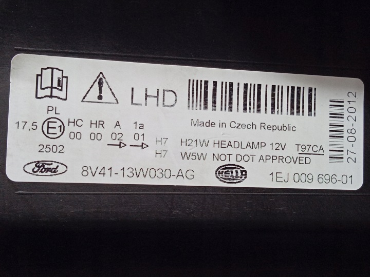 фото №5, Ford kuga mk1 фара ліве eu 8v41-13w030-ag