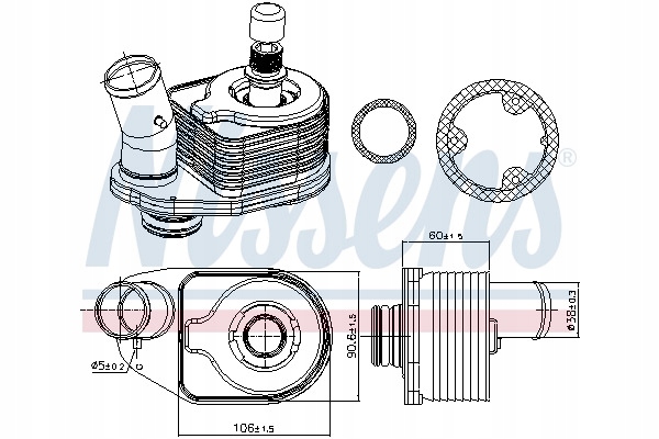 фото №9, Радіаторів масла двигунний nissens 91101 pl dystrybucja