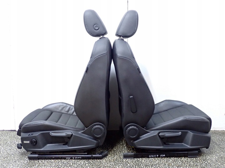 фото №7, Комплект сидінь європа напівшкіра 4xboczek тунель підігрів масаж vw golf vii 7