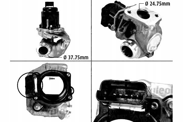 фото №2, Клапан egr peugeot 1,6hdi valeo