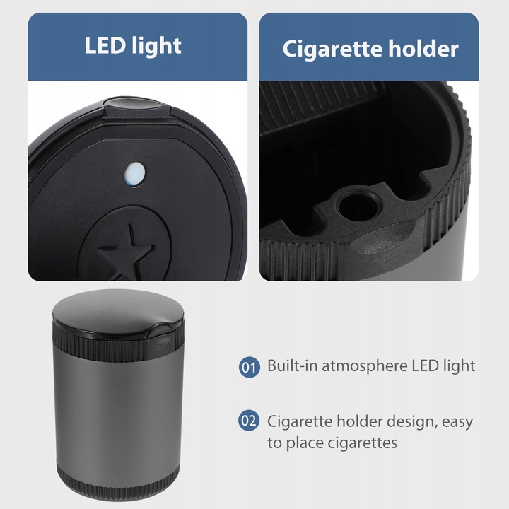 фото №5, Portable авто пепельница practcial car пепельница led