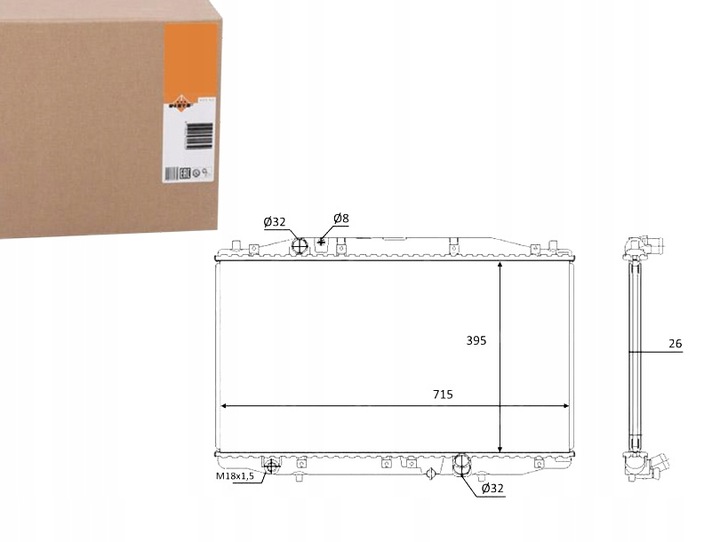 фото №1, Nrf радиаторов honda accord 2,2 i-ctdi 04-08 nrf