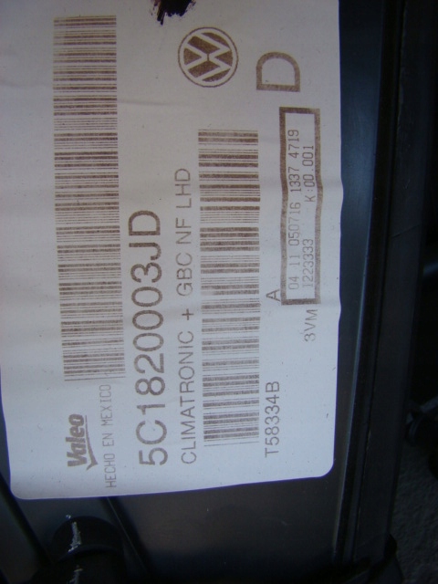 фото №6, Отопитель vw jetta 6 седан 5c1820003jd