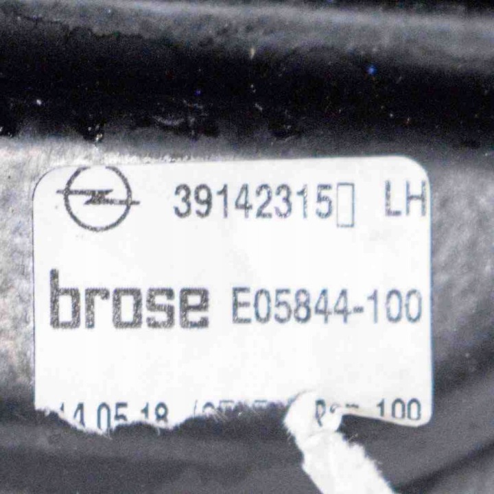 фото №6, Подъемник стекла левых передних дверь opel astra k 39142315 3531182 1.4l
