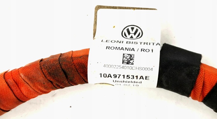 фото №7, Жгут шланг кабель гнездо зарядки vw id.3 id3 10a971531ae org