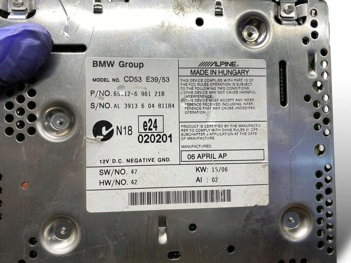 фото №9, Bmw x5 e53 3000cm3 2006 панель / радиопроигрыватель cd/dvd/gps suv 65126961218