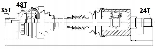 фото №3, Піввісь привідна mercedes e клас 4matic w210 s210 07.99-03 права перед