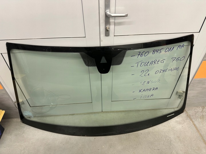 фото №1, Стекло лобовое vw touareg iii 3 760 датчик камера оригинал идеальная 22r