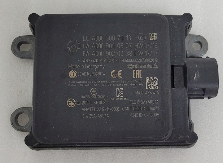 фото №1, Датчик швидкості радар mercedes w213 w118 w177 w205 a0009007913