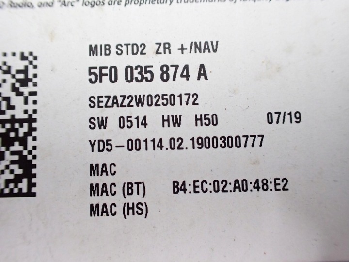 фото №13, Навигация навигация радио заводская оригинал 5fj919605a 5f0035874a seat tarraco 19r