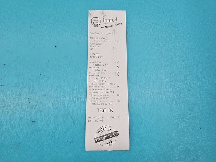 фото №7, Тест генератор mazda 3 i bk a3tg1391a 2.0 16v