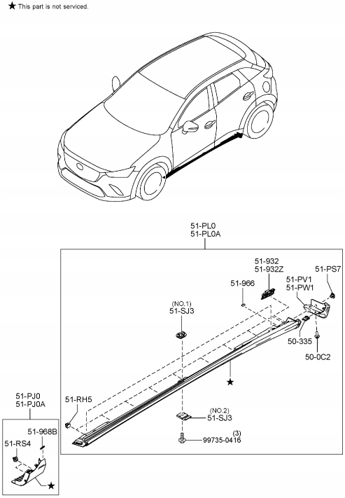 фото №3, Заглушка порога перед права mazda cx-3 dk 2015-2022 оригінал
