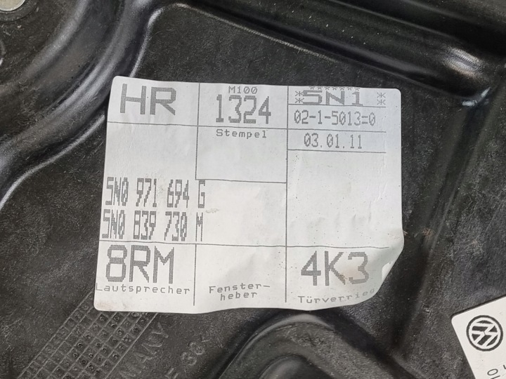 фото №11, Подъемник стекла volkswagen oem номер 5n0839730m