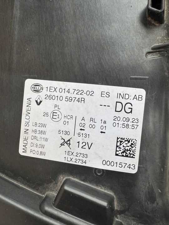 фото №12, Лампа права передня nissan nv300 primaster повний led 260105974r