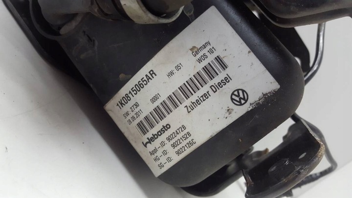 фото №8, Вебасто vw touran 1.6 tdi 2011 термо top vevo