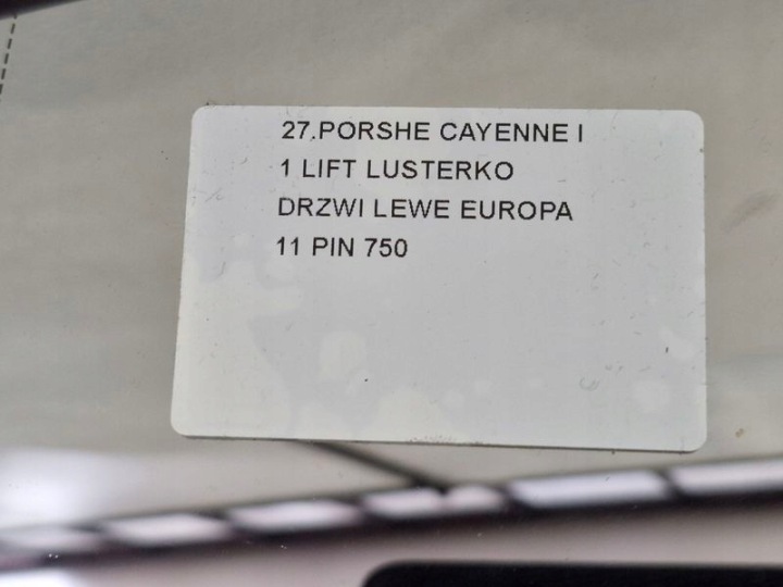 фото №10, Porsche cayenne 1 i рестайлинг зеркало двери левые 11 pin eu