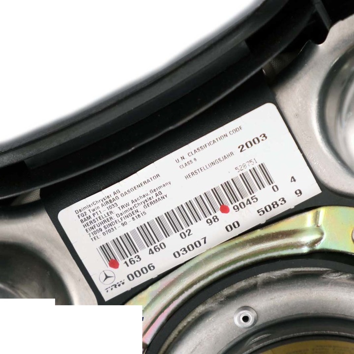 фото №10, Mercedes ml w163 повітряна подушка водія подушка безпеки a1634600298