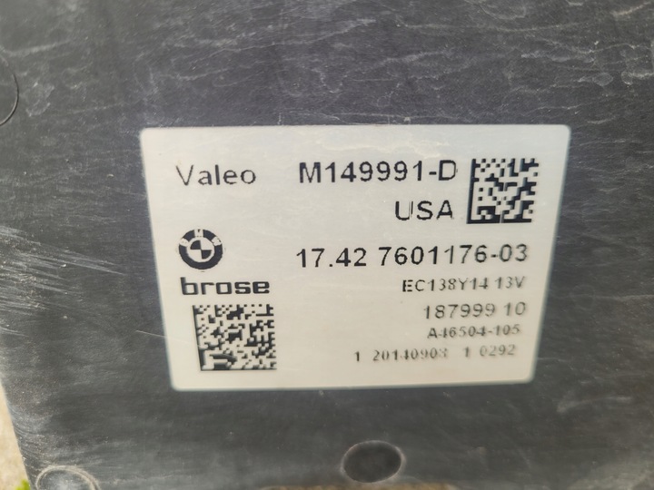 фото №6, Bmw x3 f25 x4 f26 вентилятор радиатор 18d 18i 20dx 20i 28i 2.0d