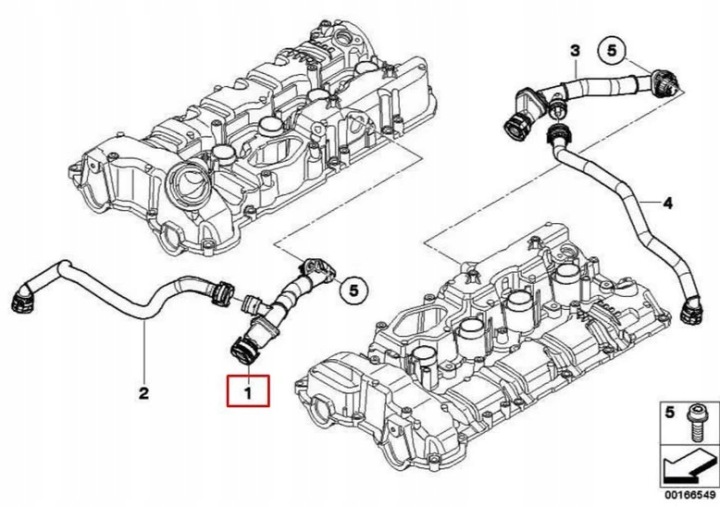 фото №9, Bmw 7 f01 шланг вентиляции коробки коленчатого вала правое 11157646086 7646086 oem