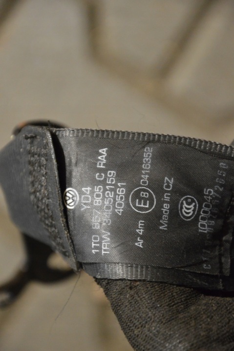 фото №6, Vw touran i fl комплект ремней зад 5штуки 1t0857811c