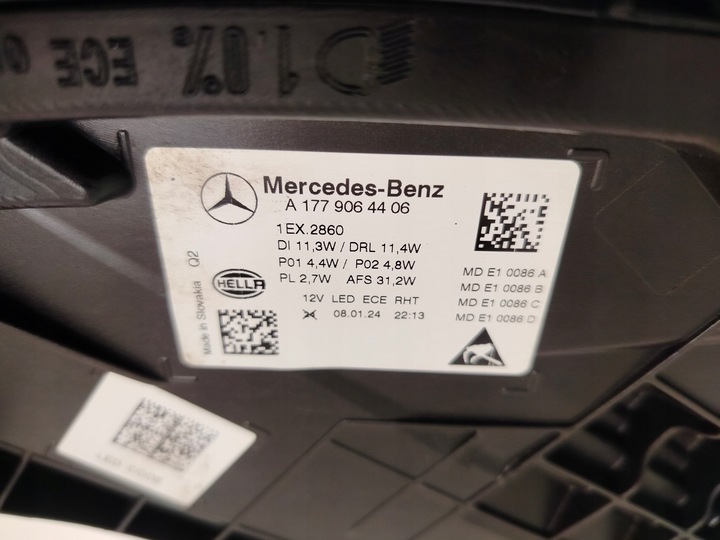 фото №9, Mercedes a-klasa w177 рестайлінг повний led high performance лампа права ліва