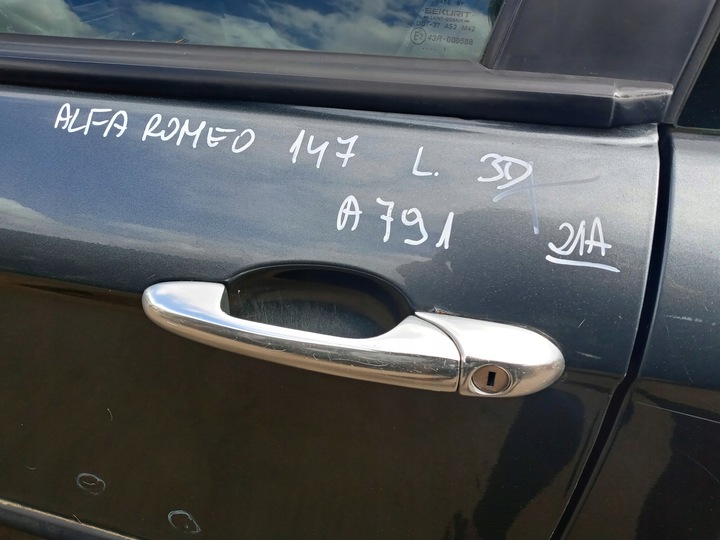 фото №3, Alfa romeo 147 двері лівий перед ліві передні a791