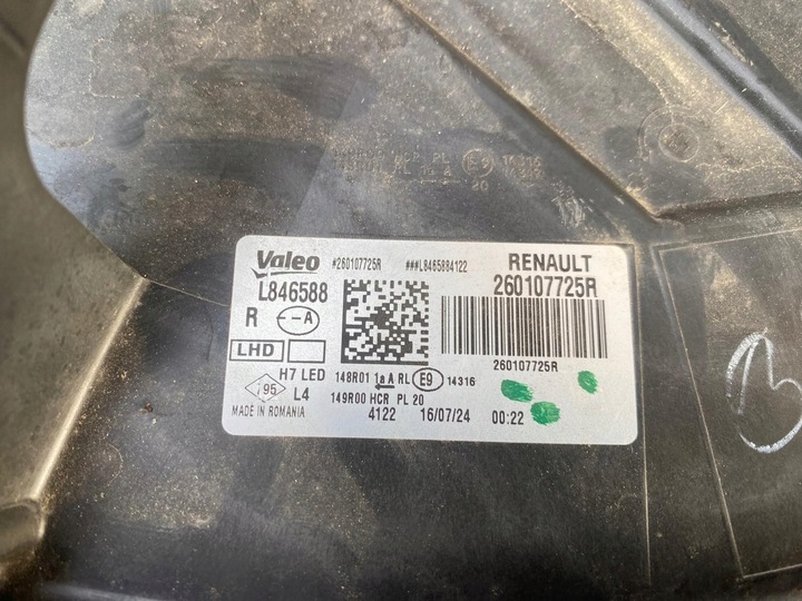 фото №6, Лампа передня dacia duster iii 2024 рік 260603515r 260107725r комплект