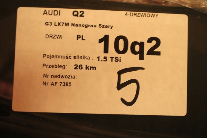 фото №15, Audi q2 двері ліві перед + зад сторона ліва передні + задні 2 штуки колір:
