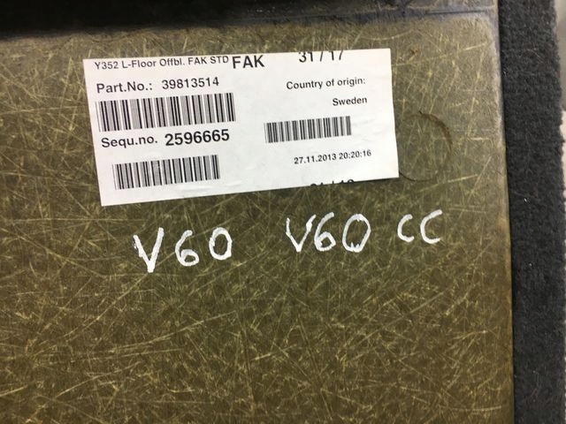 фото №5, Volvo v60 v60 cc пол багажника 39813514