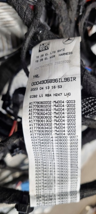 фото №14, Mercedes oem номер a2475400905 w247 gla жгут трубка  кабины